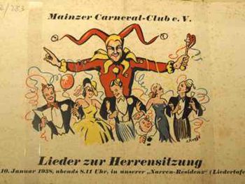 Mainzer Fastnacht Liederheft 1938 MCC Herrensitzung