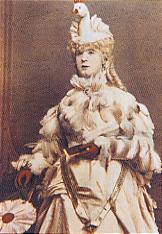 Johann Babtist Heim als Prinzessin Gans vom Humoristischen Thierkreis 1873
