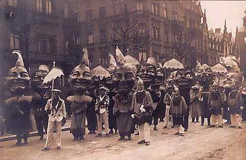 Internationale Gratulanten Rosenmontagszug 1928